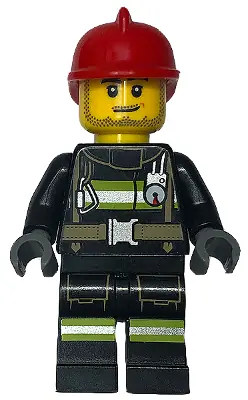CTY1416:  Fire - Reflective Stripes with Utility Belt, Red Fire Helmet, Male Smirk