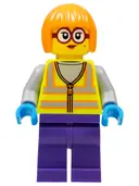 Minifigurka: CTY1486:  Shirley Keeper - Neon Yellow Safety Vest with Reflective Stripes