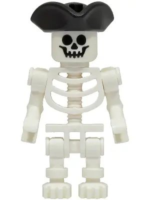 CTY1501:  Skeleton - Stuntz, Black Pirate Tricorne, Bent Arms