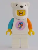 Minifigurka: CTY1617:  Ice-Cream Shop Vendor - Female, Polar Bear Suit