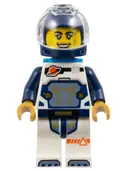 Minifigurka: CTY1692:  Astronaut - Female, White Spacesuit with Dark Blue Arms, Dark Blue Helmet, Trans-Clear Visor, Dark Azure Jet Pack