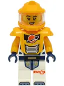 Minifigurka: CTY1708:  Astronaut - Female, White Spacesuit with Bright Light Orange Arms, Bright Light Orange Helmet, Trans-Clear Visor, Bright Light Orange Armor