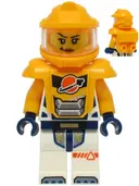 Minifigurka: CTY1754:  Astronaut - Female, White Spacesuit with Bright Light Orange Arms, Bright Light Orange Helmet, Trans-Clear Visor, Bright Light Orange Armor with Ingot