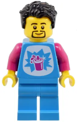 CTY1804:  Robot World Slushy Vendor - Male, Dark Azure Shirt and Legs, Black Hair