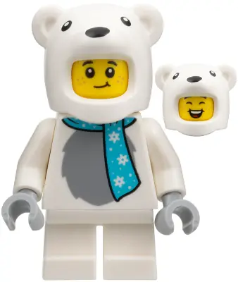 CTY1930:  Child - Boy, Polar Bear Costume, Medium Azure Scarf