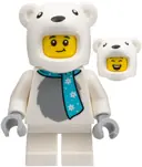 Minifigurka: CTY1930:  Child - Boy, Polar Bear Costume, Medium Azure Scarf