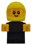 Minifigurka: CTY1942:  Driver Junior - Black Body, Neon Yellow Helmet (Firefighter)