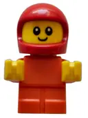 Minifigurka: CTY1943:  Driver Junior - Reddish Orange Body, Red Helmet (Construction Worker)