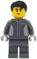 Minifigurka: CTY1999:  Audi Revolut F1 Team Driver - Male, Black Hair