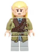 Minifigurka: DIM008:  Legolas - Olive Green Robe, Short Cheek Lines