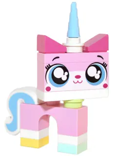 DIM010:  Unikitty - Wide Eyes, Raised Eyebrows, Closed Mouth