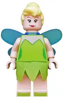 Minifigurka: DIS022:  Tinker Bell - Minifigure, Trans-Medium Blue Fairy Wings, Lime Cloth Skirt