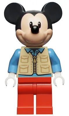 DIS072:  Mickey Mouse - Tan Safari Vest, Medium Blue Shirt