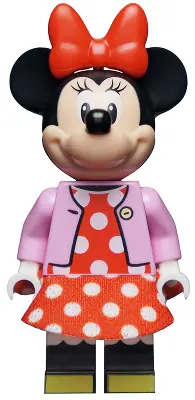 DIS074:  Minnie Mouse - Bright Pink Jacket, Red Polka Dot Dress, Red Bow