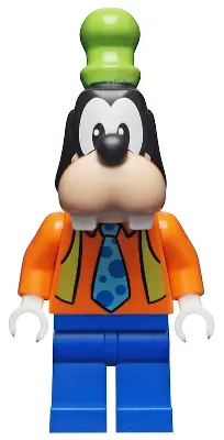 DIS076:  Goofy - Orange Shirt, Lime Vest, Tie with Blue Polka Dots