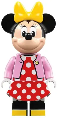 DIS089:  Minnie Mouse - Bright Pink Jacket, Red Polka Dot Dress, Yellow Bow