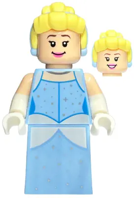 DIS132:  Cinderella - Bright Light Blue Dress, White Gloves