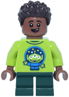 DIS206:  Main Street, U.S.A. Park Guest Child - Boy, Toy Story Shirt with Alien and Rocket on Back, Dark Green Short Legs