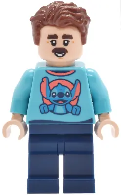 DIS210:  Main Street, U.S.A. Park Guest - Male, Medium Azure Stitch Shirt with Surfboard on Back, Dark Blue Legs