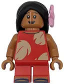 Minifigurka: DIS211:  Lilo - Short Legs, Bright Pink Flower