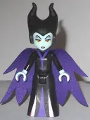 Minifigurka: DP046:  Maleficent - Mini Doll, Lavender Eye Shadow, Red Lips, Dark Purple Cape