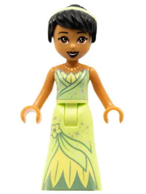 DP065:  Tiana - Round Beaded Necklace, Thick Hinge Skirt, Hairband
