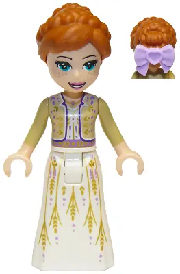 DP070:  Anna - White Dress, Tan Shrug, Bow