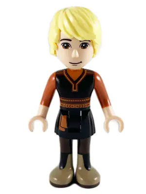 DP072:  Kristoff - Black Tunic, Dark Orange Shirt, Dark Tan Boots