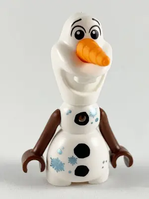 DP074:  Olaf - Mini Doll Body, Metallic Light Blue Snowflakes