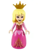 Minifigurka: DP078:  Aurora - Wide Skirt with Gold Filigree, Pearl Gold Tiara