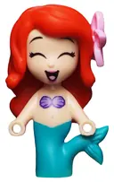 Minifigurka: DP088:  Ariel, Mermaid (Light Nougat) - Micro Doll, Bright Pink Flower, Closed Eyes