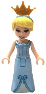 DP102:  Cinderella - Dress with Sparkles and Bow, Pearl Gold Tiara