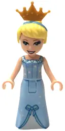 Minifigurka: DP102:  Cinderella - Dress with Sparkles and Bow, Pearl Gold Tiara