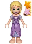 Minifigurka: DP107:  Rapunzel - Mini Doll, Bright Light Orange and Bright Pink Flowers