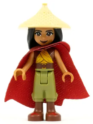 DP116:  Raya - Tan Conical Hat, Red Cape
