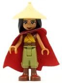 Minifigurka: DP116:  Raya - Tan Conical Hat, Red Cape
