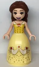 Minifigurka: DP127:  Belle - Dress with Red Roses, no Sleeves