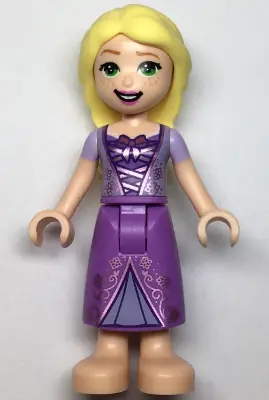 DP133:  Rapunzel - Mini Doll, Metallic Pink Laced Dress