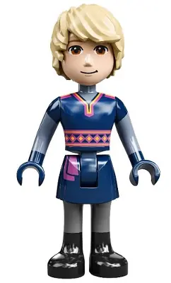 DP137:  Kristoff - Dark Blue Tunic, Black Boots and Sand Blue Sleeves, Black Grin