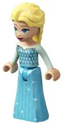 Minifigurka: DP140:  Elsa - Medium Azure Dress, Closed Smile