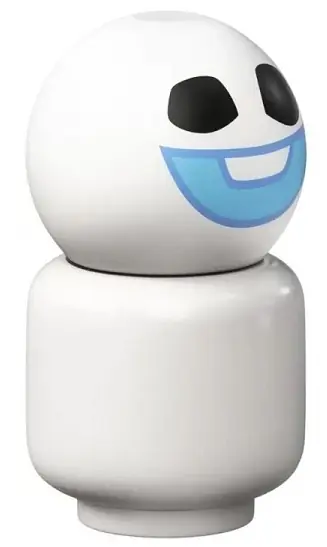 DP142:  Snowgie - Bright Light Blue Smile, Minifigure Head Body