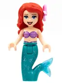 Minifigurka: DP151:  Ariel, Mermaid (Light Nougat) - Medium Lavender Shell Bra Top, Dark Turquoise Tail, Medium Blue Eyes, Bright Pink Flower