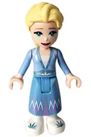 Minifigurka: DP153:  Elsa - Medium Blue Skirt, White Shoes, Closed Mouth
