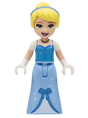 DP162:  Cinderella - Dress with Sparkles and Bow, Medium Blue Top