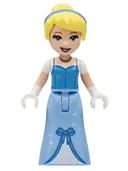 Minifigurka: DP162:  Cinderella - Dress with Sparkles and Bow, Medium Blue Top