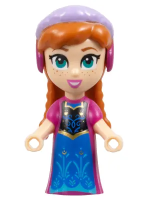 DP182:  Anna - Micro Doll, Magenta Dress