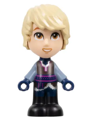 DP184:  Kristoff - Micro Doll, Dark Brown Shirt, Dark Blue Shorts, Open Mouth