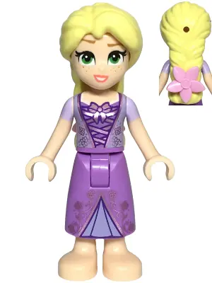 DP186:  Rapunzel - Mini Doll, Bright Pink Flower