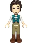 Minifigurka: DP187:  Flynn Rider - Mini Doll, Dark Turquoise Vest, Thin Hinge