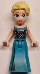 Minifigurka: DP190:  Elsa - Dark Turquoise Dress and Dark Green Halter Top